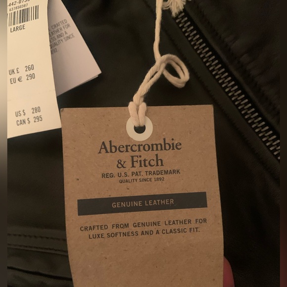 ABERCROMBIE GENUINE LEATHER JACKET - Picture 2 of 5